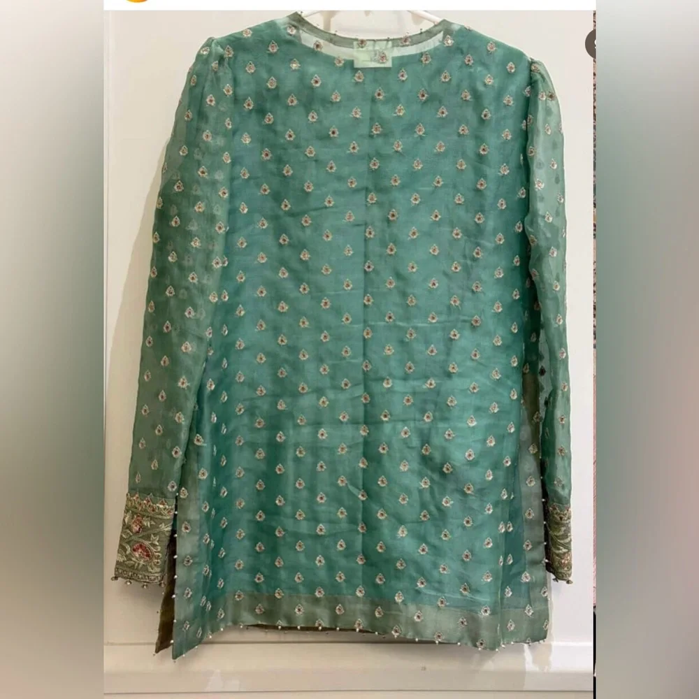 Zara Shahjahan Asmaani Lehenga Set - Picture 13 of 15